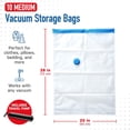 thumbnail image 2 of JARENGO Vacuum Storage Bags with Hand Pump, 10 Pack, 2 of 8