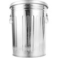 thumbnail image 2 of Trash Can with Lid Trash Can Round Metal Trash Can Outdoor Garbage Can Trash Holder, 2 of 9