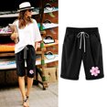 thumbnail image 2 of Birdeem Top and Shorts Sets for Women Womens Elastic Waist Printing Drawstring Shorts, 2 of 12