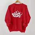 thumbnail image 2 of Penkiiy Chandails en Molleton de la Saint-Valentin pour Femmes - Mignon Chandail en Molleton de la Saint-Valentin Décontracté Cœur Pull-Over m Rouge, 2 of 8