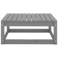 thumbnail image 2 of vidaXL Garden Footstool with Cushion Grey Solid Wood Pine, 2 of 5