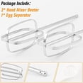 thumbnail image 4 of Oleegame 2PC Egg Beater/Beater Whisk Handheld Mixer Electric Mixer Replacement Attachment Silver, 4 of 9