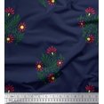 thumbnail image 1 of Soimoi Rayon Fabric Leaves & Floral Block Print Fabric by Yard 56 Inch Wide, 1 of 3