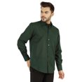 thumbnail image 3 of Bestman Chemise Imprimée pour Hommes à Manches Longues avec Poignets Chemise en Coton Flammé Tenue de Bureau, 3 of 7