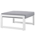 thumbnail image 3 of Modway Fortuna Ottomane de Patio Moderne en Aluminium, Fini Blanc/gris, 3 of 3