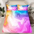 thumbnail image 2 of Marble Sheets Queen Size Stone Pattern Fluid Bed Sheets Set Abstract Art Marbling Glitter Sheet Set Modern Iridescen Bedding Set With 2 Pillow Case, 2 of 7