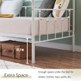 thumbnail image 4 of VECELO Twin Size Contemporary Metal Daybed Frame With Under-bed Storage,White, 4 of 7