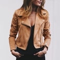 thumbnail image 2 of CEHVOM Femmes à Manches Longues Ouvert Cardigan Court Veste Veste Manteau, 2 of 8