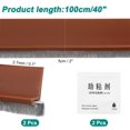 thumbnail image 2 of Uxcell 2 Pcs Brosse de Porte, Balayage du Bas de Porte 2 Pouces x 40 Pouces, Brun, 2 of 7