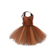 thumbnail image 2 of Diconna Noël Enfant Fille Squirrel Costume, Robe Sans Manches en Tulle Patchwork + Bandeau + Queue Vêtements de Cosplay, 2 of 4