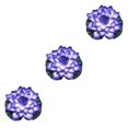 thumbnail image 4 of QualitChoice Artificial Lotus Replacement Simulation Outdoor Garden Park Pond Pool Photography Fake Water Flower Decor Blue 3PCS, 4 of 6