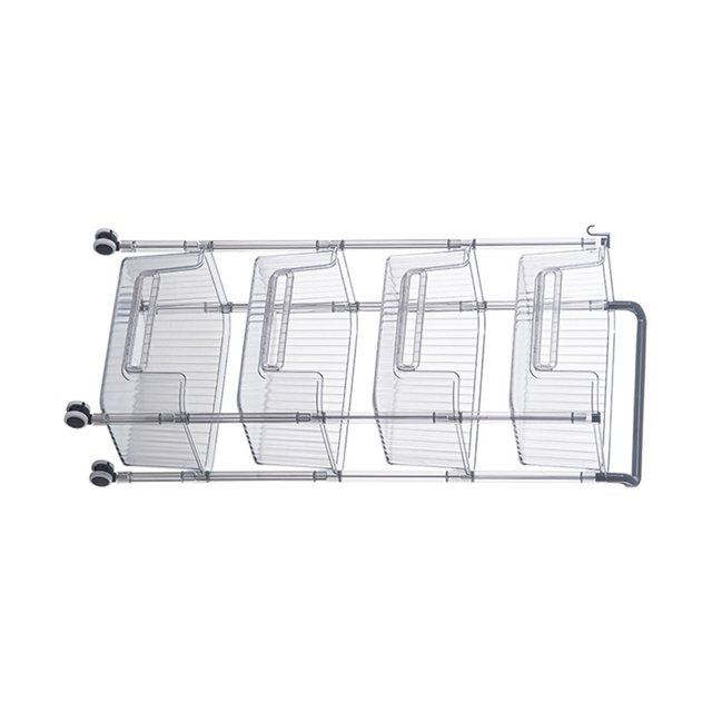 Chariot Utilitaire Roulant, Chariot de Rangement Stable Élégant Multifonction Robuste Organisateur de Rangement Mobile pour la Maison