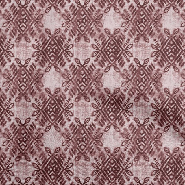 oneOone Velvet Dark Brown Fabric Geometric Fabric For Sewing Printed Craft Fabric By The Yard 58 Inch Wide