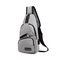 thumbnail image 2 of Vaidha Sac à Bandoulière Sac à Dos Crossbody avec Trou USB avec Trou pour Écouteurs Sangle Sac à Dos Sac à Dos de Randonnée Sac Poitrine Crossbody Polyvalent, 2 of 6