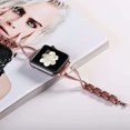 thumbnail image 4 of Bracelet de Montre en Acier Inoxydable en Forme de X, Bracelets Réglables pour Apple IWatch Series SE/1/2/3/4/5/6 pour Femmes - Rose Pâle, 4 of 5