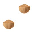 thumbnail image 1 of Youkk Easy To Install Double-layer Plastic Flowerpot For Walls Drainage Flower Pot khaki 2Set, 1 of 6
