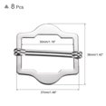 thumbnail image 2 of Unique Bargains 8Pack Metal Adjuster Slide Buckles, 30mm Webbing Strap Roller Pin Clip (Silver), 2 of 6