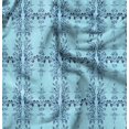 thumbnail image 1 of Soimoi Blue Poly Georgette Fabric Leaf Floral Print Fabric by Yard 52 Inch Wide, 1 of 6