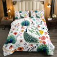thumbnail image 4 of YST Kawaii Peacock Comforter Set, Mushroom Floral, Queen, 4 of 6