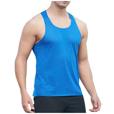 Admvng Débardeurs Hommes Couleur Unie Sans Manches Col Rond Décontracté en Maille Sports Amples pour Hommes P-2TG