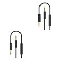 thumbnail image 1 of bedienty Car Stereo  for AUX Cable Computer Headphone Handsfree Phone Call Wire Control 3 .5mm Audio Cord black 2Set, 1 of 6