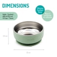 thumbnail image 4 of Melii Stainless Steel Bowl with Silicone Suction Mint, 4 of 7