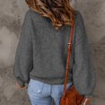 thumbnail image 4 of Timegard Hauts en Tricot pour Femmes Chandails Col Roulé Manches Longues Épaules Tombantes Chandail Uni Automne Hiver, 4 of 7