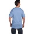thumbnail image 4 of Hanes Beefy-T Men`s Pocket T-Shirt, S, Light Blue, 4 of 6