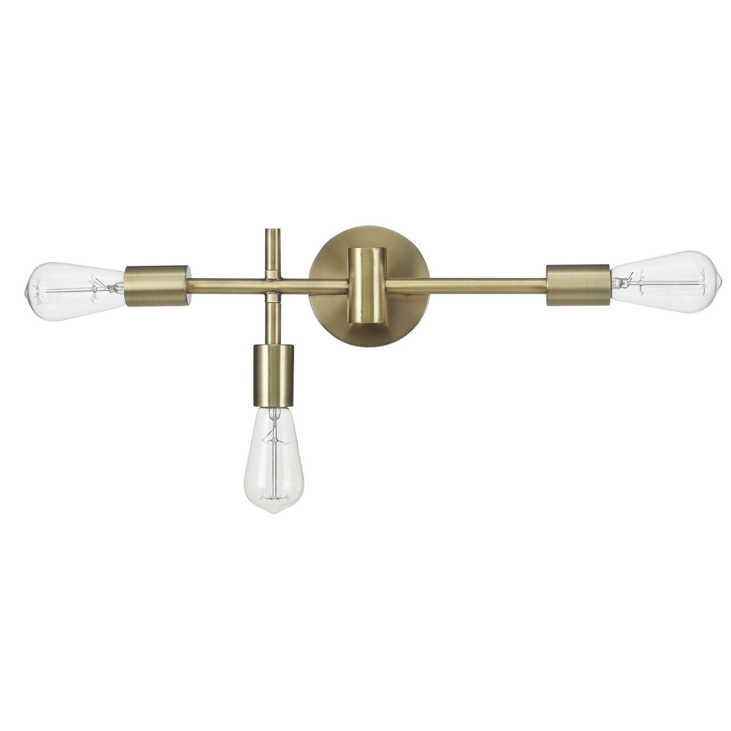 Hollins 18" 3-Light Vanity Light, Matte Brass