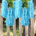 thumbnail image 3 of AMERTEER 12 Pieces (Each 45inch) Wisteria Artificial Flower Bushy Silk Vine Ratta Hanging, 3 of 3