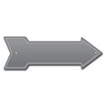 thumbnail image 2 of SignMission P-ARROW8-999839 8 x 24 in. Wide Gray Arrow Sign, 2 of 4