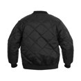 thumbnail image 5 of Rothco Diamond Nylon Quilted Flight Jacket - Black, Medium, 5 of 5