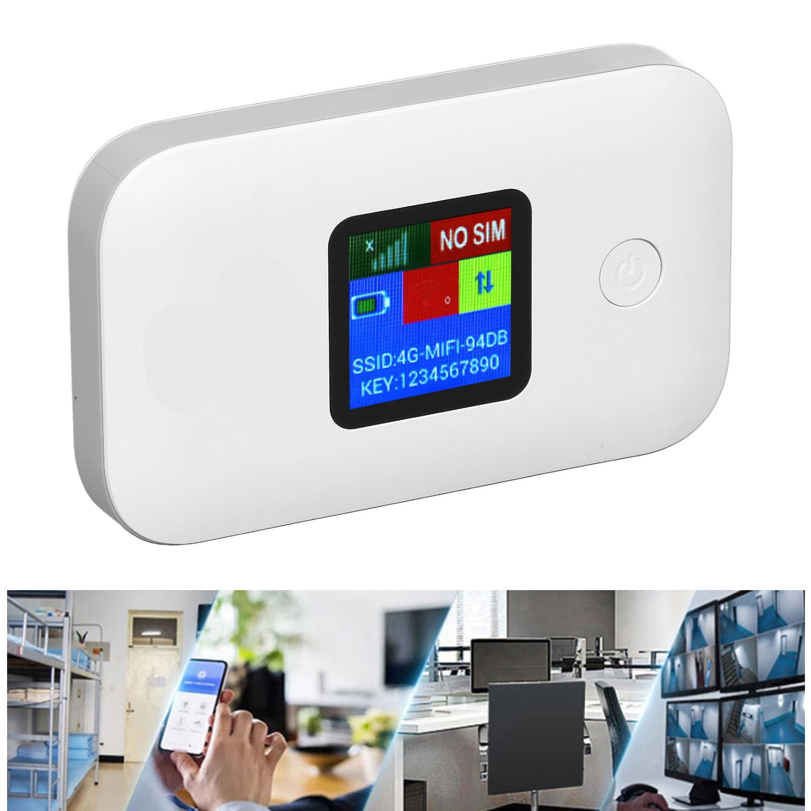 4G LTE WiFi Modem, 300Mbps Long Battery Life Stable Signal Mobile WiFi Hotspot  for Tablets for Laptops