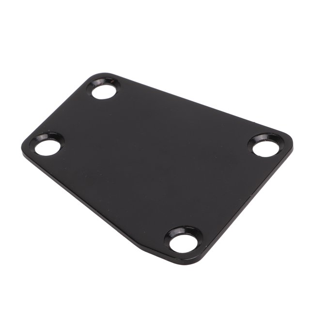 Bass Neck Plate, Electric Guitar Neckplate Standard Design Trapezoidal With 4pcs Screw For DIY Black,Gold