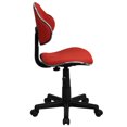 thumbnail image 3 of Chaise de bureau ergonomique pivotante en tissu rouge, 3 of 9