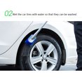 thumbnail image 2 of relayinert Universal Car Tire Rim Brush Nonslip Handle Wheel Scrubbing Brushes Multifunctional Automotive Cleaning Tool Accessories Short Handle Blue 1Set, 2 of 6