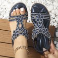 thumbnail image 1 of LSLJS Sandales Plates Bohèmes pour Femmes Wedge à Talon, Bout Ouvert, Chaussures Confortables, Sandales Romaines, Sandales pour Femmes, 1 of 7