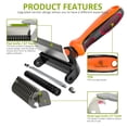 thumbnail image 3 of 2 in 1 Professional Grooming Rake for Cats & Dogs-Dematting Comb for Easy Mats & Tangles Removing,Hair Removal Cleaner for Pets(Orange), 3 of 8