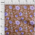 thumbnail image 2 of oneOone Georgette Viscose Brown Fabric Floral Sewing Craft Projects Fabric Prints By Yard 42 Inch Wide, 2 of 4