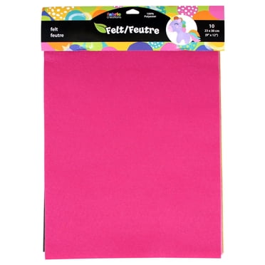 FABRIC CREATIONS Rainbow ClassicFelt™ Squares 10 Pack - Rainbow - 23 cm (9 in) × 23 cm (12 in)x 30 cm (11.8 in))