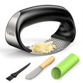 thumbnail image 1 of Vantic Garlic Press Rocker - Stainless Steel Garlic Mincer Garlic Crusher New Innovative Garlic Chopper With Peeler And Scraper For Smash Garlic, 1 of 5