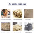 thumbnail image 3 of 2024 1 Piece Sofa Slipcover with Pleated Ruffled Skirt Washable High Stretch Durable Furniture Protector 3 Seater Pine Green, 3 of 9