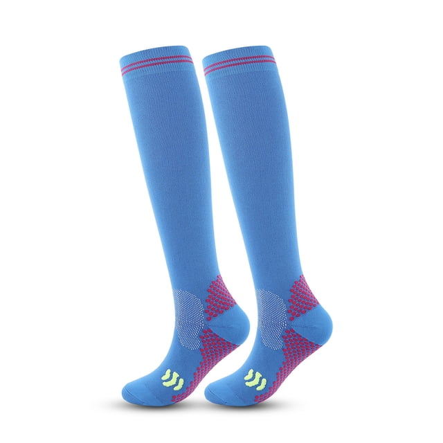 Aocisk Graduated Compression Socks For Women And Men Optimal Circulation Support During Cycling Running Travel Blue S