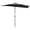 Grey, variant on Outsunny 9ft Half Round Umbrella Outdoor Balcony Parasol Patio Garden Outdoor Window Sun Shade w/ 5 Ribs Dark Green