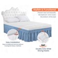 thumbnail image 3 of SGI Bedding 10 Inch Wrap Around Bed Skirt | Microfiber Bed Skirt | Fade Resistant, Wrinkle Free, Anti-static, Decorative, Extra Storage Space, Clutter-Free | Full, Mediterranean Blue, 3 of 6