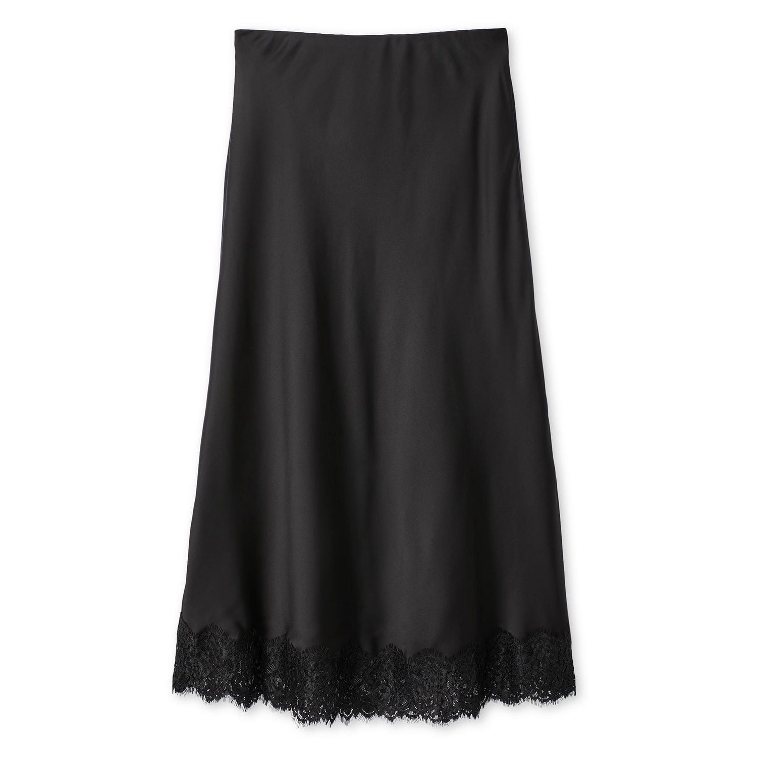 George Women's Lace Trim Satin Skirt