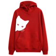 thumbnail image 1 of Chandail à Capuchon à Capuche pour Femmes, Chandail à Manches Longues avec Motif de Chat, Chandail en Molleton à Capuche, Hauts à Manches Longues pour Femmes, 1 of 4