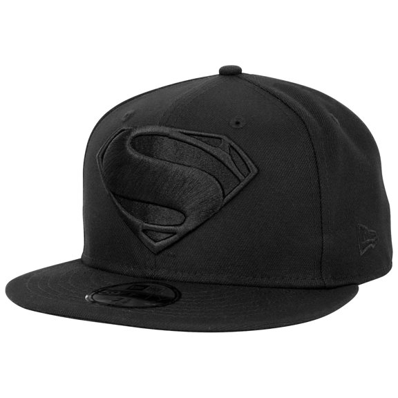 Superman La Ligue des Justiciers Logo Noir sur Noir New Era 59Fifty Chapeau-Housse Ajusté-7 7/8 Ajusté
