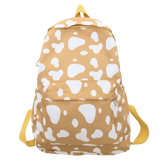 Aihimol Cute Cow Print Backpack Fashionable And Versatile Large Capacity Backpack Small And Fresh Student Backpack Casual Backpack