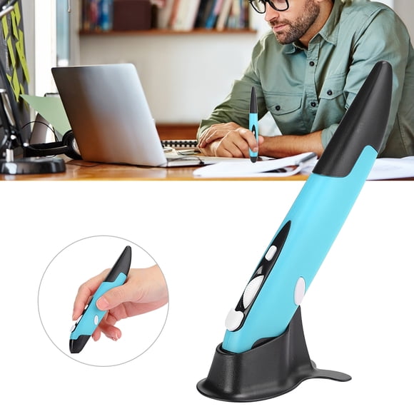USB Computer Stylus PC Parts 2.4G Mouse Pen Type Personalized Vertical Ergonomic Innovative Functionality for PC Notebooks Red Blue Gray